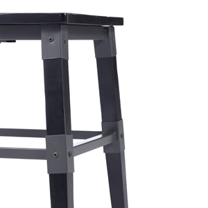 English Elm Jackson 2 Pack Commercial-Grade Rustic Wood Dining Chairs for Stylish High-Traffic Spaces Black 2-XU-DG-W0236-BLK-GG