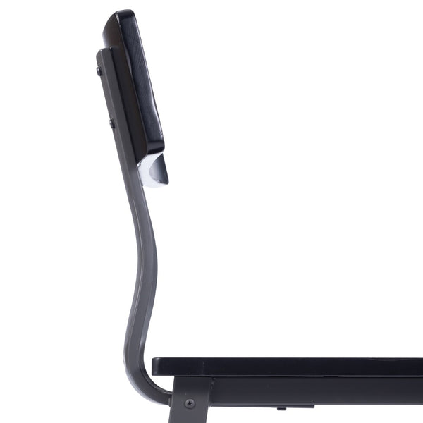 English Elm Jackson 2 Pack Commercial-Grade Rustic Wood Dining Chairs for Stylish High-Traffic Spaces Black 2-XU-DG-W0236-BLK-GG