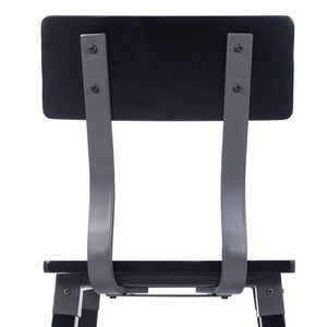 English Elm Jackson 2 Pack Commercial-Grade Rustic Wood Dining Chairs for Stylish High-Traffic Spaces Black 2-XU-DG-W0236-BLK-GG