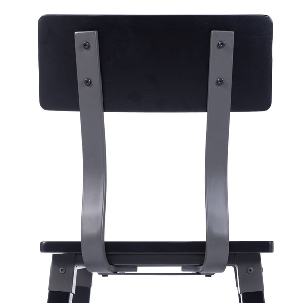 English Elm Jackson 2 Pack Commercial-Grade Rustic Wood Dining Chairs for Stylish High-Traffic Spaces Black 2-XU-DG-W0236-BLK-GG