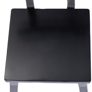 English Elm Jackson 2 Pack Commercial-Grade Rustic Wood Dining Chairs for Stylish High-Traffic Spaces Black 2-XU-DG-W0236-BLK-GG