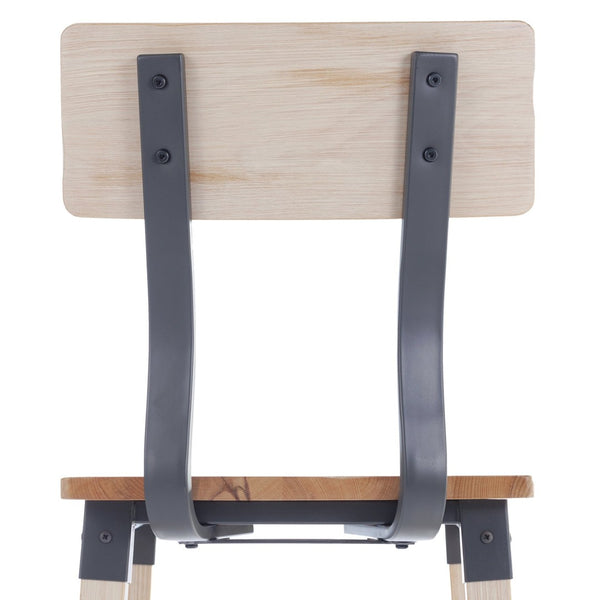 English Elm Jackson 2 Pack Commercial-Grade Industrial Wood Barstools for Durable Home and Restaurant Seating Antique White 2-XU-DG-W0236B-ANTWHT-GG