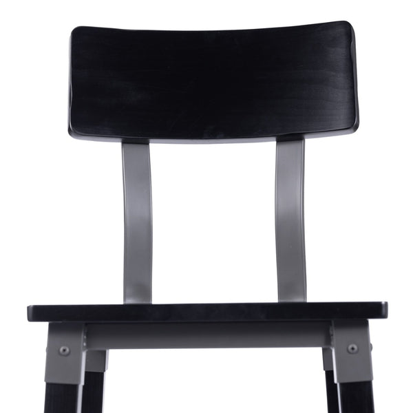 English Elm Jackson 2 Pack Commercial-Grade Industrial Wood Barstools for Durable Home and Restaurant Seating Black 2-XU-DG-W0236B-BLK-GG