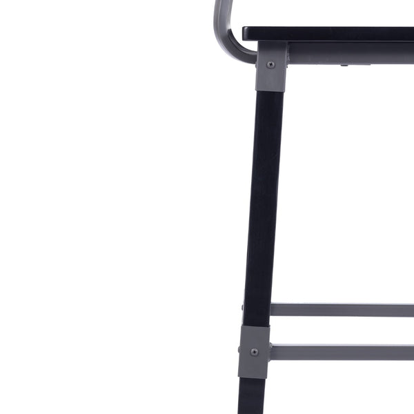 English Elm Jackson 2 Pack Commercial-Grade Industrial Wood Barstools for Durable Home and Restaurant Seating Black 2-XU-DG-W0236B-BLK-GG