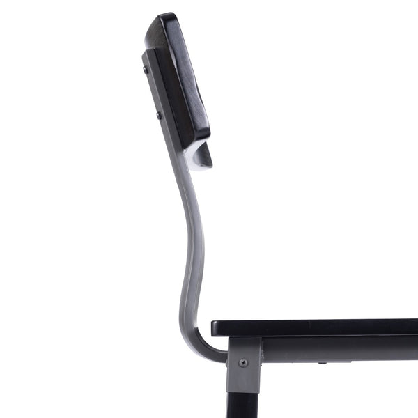 English Elm Jackson 2 Pack Commercial-Grade Industrial Wood Barstools for Durable Home and Restaurant Seating Black 2-XU-DG-W0236B-BLK-GG