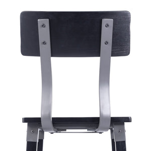 English Elm Jackson 2 Pack Commercial-Grade Industrial Wood Barstools for Durable Home and Restaurant Seating Black 2-XU-DG-W0236B-BLK-GG