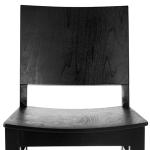 English Elm 2 Pack Naples Solid Wood Dining Chairs with Curved Backrests for Stylish Home and Hospitality Use Black 2-XU-DG-W0305-BLK-GG