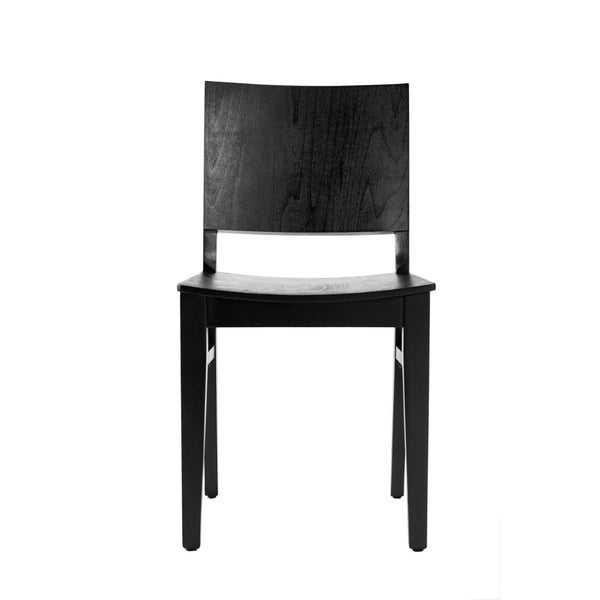 English Elm 2 Pack Naples Solid Wood Dining Chairs with Curved Backrests for Stylish Home and Hospitality Use Black 2-XU-DG-W0305-BLK-GG