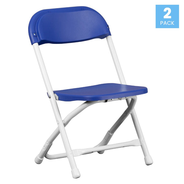 English Elm Timmy 2 Pack Kids Folding Chairs for Preschoolers – Lightweight, Durable, Easy to Store & Transport Blue 2-Y-KID-BL-GG