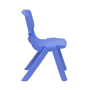 English Elm Whitney 2 Pack Stackable Plastic Chairs for Toddlers - Safe, Durable, Easy to Clean Seating Solution Blue 2-YU-YCX-003-BLUE-GG