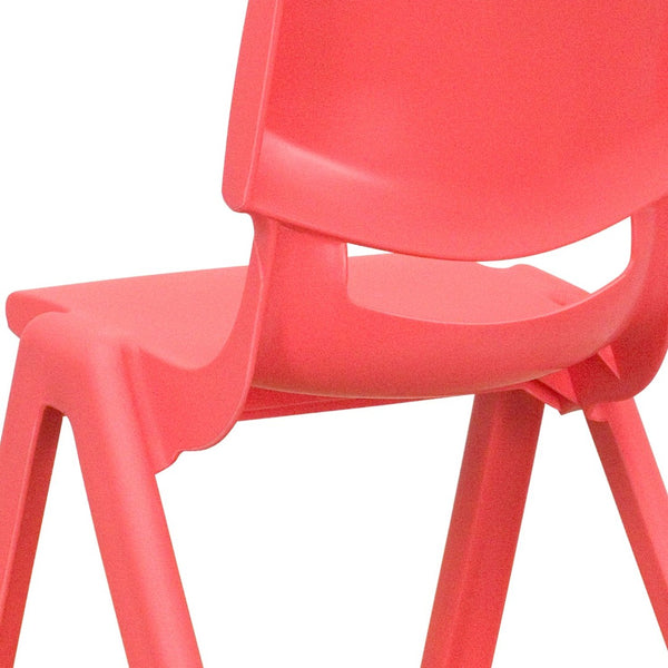 English Elm Whitney 2 Pack Stackable Plastic Chairs for Toddlers - Safe, Durable, Easy to Clean Seating Solution Red 2-YU-YCX-003-RED-GG