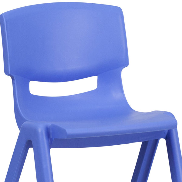 English Elm Whitney 2 Pack Stackable Plastic School Chairs for Comfortable Learning Spaces and Easy Storage Blue 2-YU-YCX-004-BLUE-GG