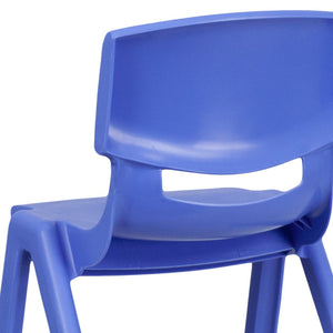 English Elm Whitney 2 Pack Stackable Plastic School Chairs for Comfortable Learning Spaces and Easy Storage Blue 2-YU-YCX-004-BLUE-GG