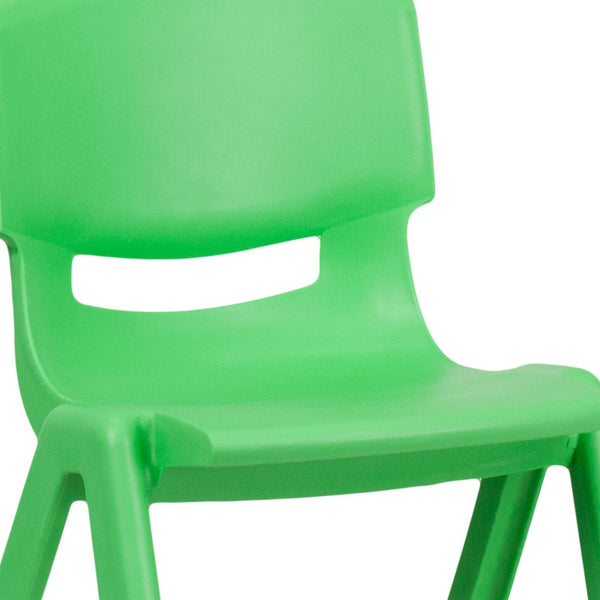 English Elm Whitney 2 Pack Stackable Plastic School Chairs for Comfortable Learning Spaces and Easy Storage Green 2-YU-YCX-004-GREEN-GG