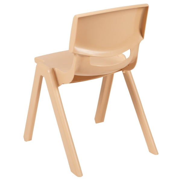 English Elm Whitney 2 Pack Stackable Plastic School Chairs for Comfortable Learning Spaces and Easy Storage Natural 2-YU-YCX-004-NAT-GG