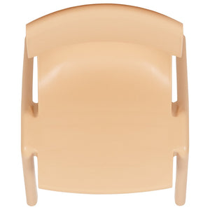 English Elm Whitney 2 Pack Stackable Plastic School Chairs for Comfortable Learning Spaces and Easy Storage Natural 2-YU-YCX-004-NAT-GG