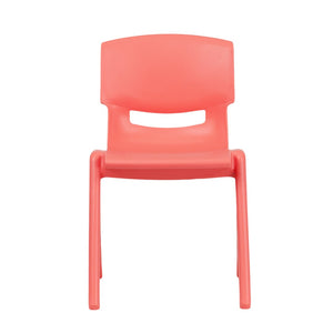 English Elm Whitney 2 Pack Stackable Plastic School Chairs for Comfortable Learning Spaces and Easy Storage Red 2-YU-YCX-004-RED-GG