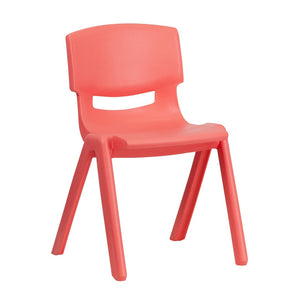English Elm Whitney 2 Pack Stackable Plastic School Chairs for Comfortable Learning Spaces and Easy Storage Red 2-YU-YCX-004-RED-GG
