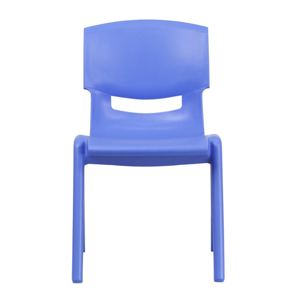 English Elm Whitney 2 Pack Stackable Plastic School Chairs for Kids - Safe, Comfortable & Easy to Store Blue 2-YU-YCX-005-BLUE-GG
