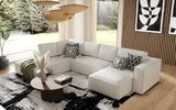 VIG Furniture Divani Casa Lulu - Modern White Fabric Modular Sectional Sofa w/ Right Facing Chaise VGSX-F22053-RAF-WHT