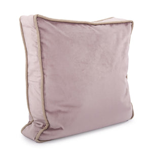 Howard Elliott 20 Gusseted Pillow - Luxurious Velvet Design With Neutral Piping For Elegant Home Decor Arrangements Pink 100% Polyester 20-1018f-howard-elliott