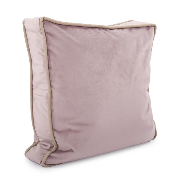 Howard Elliott 20 Gusseted Pillow - Luxurious Velvet Design With Neutral Piping For Elegant Home Decor Arrangements Pink 100% Polyester 20-1018f-howard-elliott