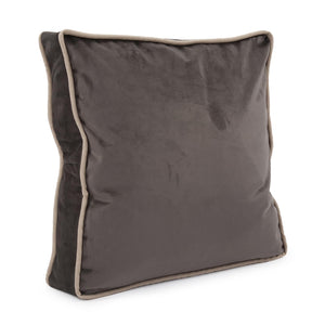 Howard Elliott 20 Gusseted Pillow - Luxurious Velvet Design With Neutral Piping For Elegant Home Decor Arrangements Gray 100% Polyester 20-225f-howard-elliott