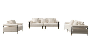 VIG Furniture Divani Casa Stratford - Modern Off-White Fabric 4-Seater Sofa VGHM-XF530-4SOFA-IVY