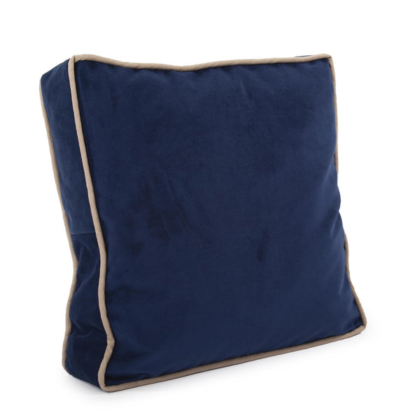 Howard Elliott 20 Gusseted Pillow - Luxurious Velvet Design With Neutral Piping For Elegant Home Decor Arrangements Blue 100% Polyester 20-972f-howard-elliott