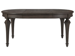 Lexington Artistica Home Aperitif Round Oval Dining Table - Modern Mahogany Design With Extending Leaf For Six Guests Antico Wood 2000-870-39