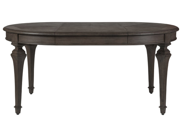 Lexington Artistica Home Aperitif Round Oval Dining Table - Modern Mahogany Design With Extending Leaf For Six Guests Antico Wood 2000-870-39