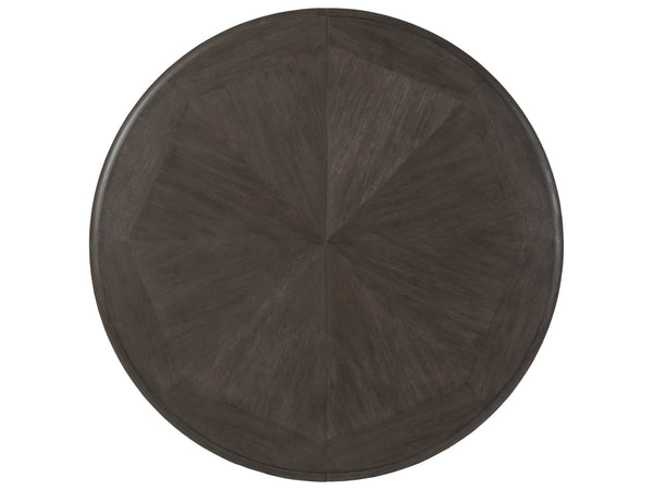 Lexington Artistica Home Aperitif Round Oval Dining Table - Modern Mahogany Design With Extending Leaf For Six Guests Antico Wood 2000-870-39