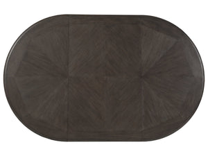 Lexington Artistica Home Aperitif Round Oval Dining Table - Modern Mahogany Design With Extending Leaf For Six Guests Antico Wood 2000-870-39