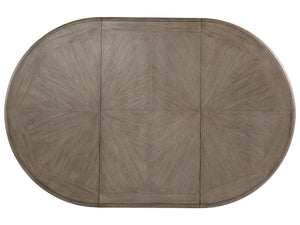 Lexington Artistica Home Aperitif Round Oval Dining Table - Modern Mahogany Design With Extending Leaf For Six Guests Grigio Wood 2000-870-41