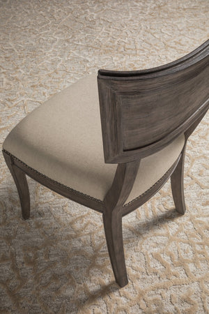 Lexington Artistica Home Aperitif Side Chair - Elegant Mahogany Design With Upholstered Seat, Nailhead Trim & Distinct Finishes Antico Wood 2000-880-39-01