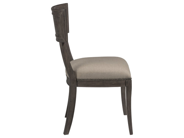 Lexington Artistica Home Aperitif Side Chair - Elegant Mahogany Design With Upholstered Seat, Nailhead Trim & Distinct Finishes Antico Wood 2000-880-39-01