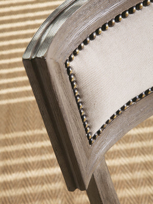 Lexington Artistica Home Aperitif Side Chair - Elegant Mahogany Design With Upholstered Seat, Nailhead Trim & Distinct Finishes Grigio Wood 2000-880-41-01