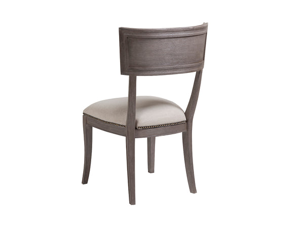 Lexington Artistica Home Aperitif Side Chair - Elegant Mahogany Design With Upholstered Seat, Nailhead Trim & Distinct Finishes Grigio Wood 2000-880-41-01