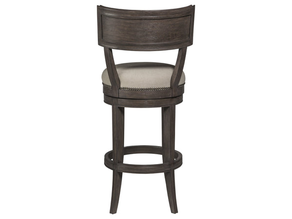 Lexington Artistica Home Aperitif Swivel Bar Stool: Elegant Mahogany Design With Upholstered Seat & Decorative Nailhead Trim Antico Wood 2000-896-39-01