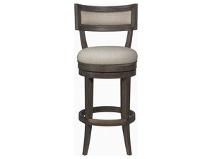 Lexington Artistica Home Aperitif Swivel Bar Stool: Elegant Mahogany Design With Upholstered Seat & Decorative Nailhead Trim Antico Wood 2000-896-39-01