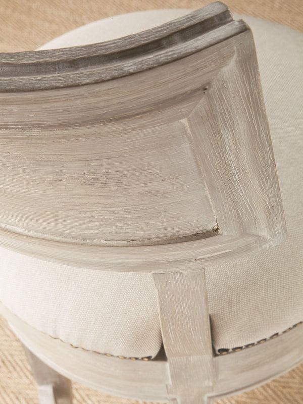 Lexington Artistica Home Aperitif Swivel Bar Stool: Elegant Mahogany Design With Upholstered Seat & Decorative Nailhead Trim Bianco Wood 2000-896-40-01