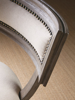 Lexington Artistica Home Aperitif Swivel Bar Stool: Elegant Mahogany Design With Upholstered Seat & Decorative Nailhead Trim Grigio Wood 2000-896-41-01