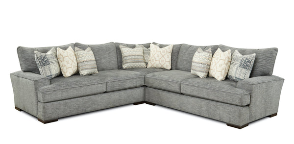 Fusion Handwoven Slate Sectional In Slate Blue - Versatile Loveseat & Corner Design With Chic Accent Pillows Slate Blue S,92% Polyester,8% Polypropylene 2000/2001/2005 Handwoven Slate Sectional