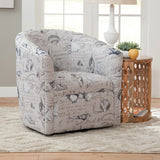 Comfort Pointe Beach Harbor Swivel Chair Multi (Neutral)