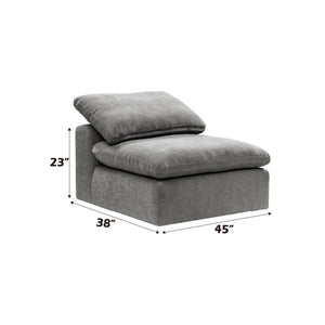 English Elm Naveen Gray Linen Modular Sectional Sofa with Ottoman — Customizable 7-Piece, Plush Foam Seats, Wooden Frame Comfort B2726S00084