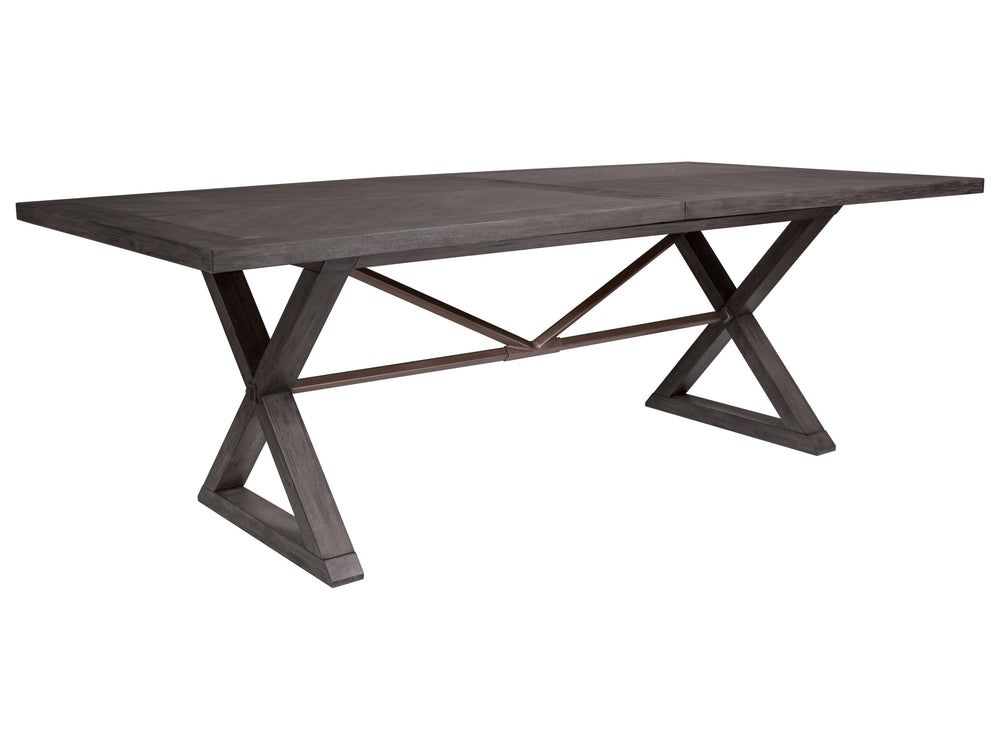 Lexington Artistica Home Ringo Rectangular Dining Table - Elegant Mahogany Design Extends To 110"W, Seats Up To 10 Comfortably Antico Wood 2003-877-39