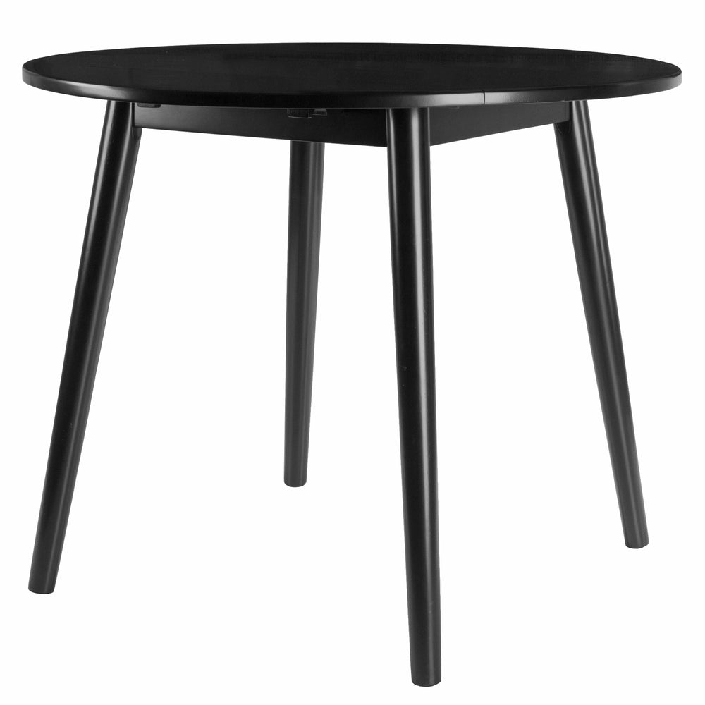Winsome Wood Moreno Round Drop Leaf Dining Table - Stylish Space-saving Design For Modern Homes & Apartments Black Solid ,Composite Wood 20036-winsome-wood