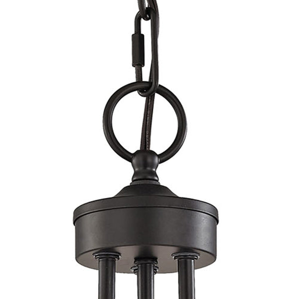 Thomas Lighting Arlington 3 Light Chandelier Oil Rubbed Bronze Curved Arms with Opaque White Shades 22 inches 2003CH/10