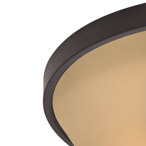 Thomas Lighting Arlington 3 Light Flush Mount Warm Amber Glass Oil Rubbed Bronze Ceiling Fixture 2003FM/10