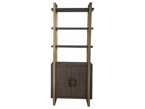 Lexington Artistica Home Vertex Bookcase - Stylish Mahogany Storage Solution With Adjustable Shelves & Modern Metal Accents Antico Wood 2004-991-39